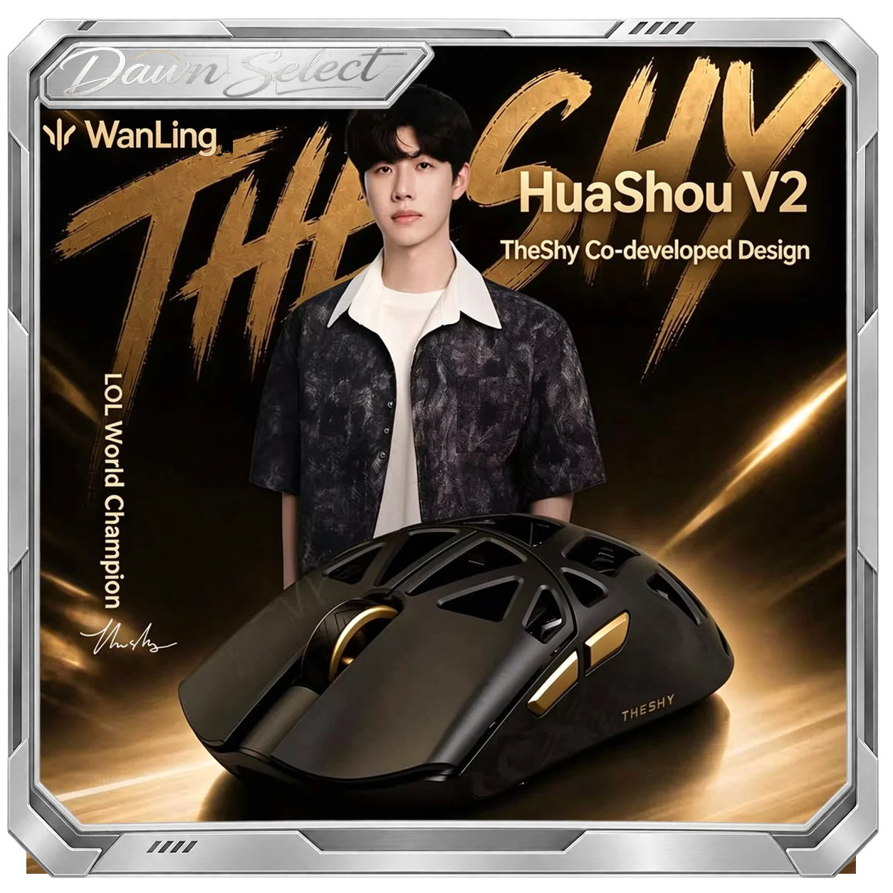 WLmouse Flower Beast V2 Mini TheShy Edition Magnesium-Lithium Wireless Gaming Mouse PAW3955HS Dual 8K Polling From 41g Claw Grip