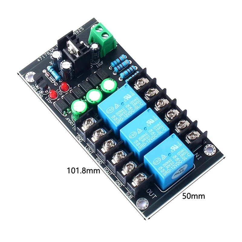 300W Digital Amplifier Speaker Protection Board Relay Protection Module 2.1 Three-Channel Speaker Delay Protection