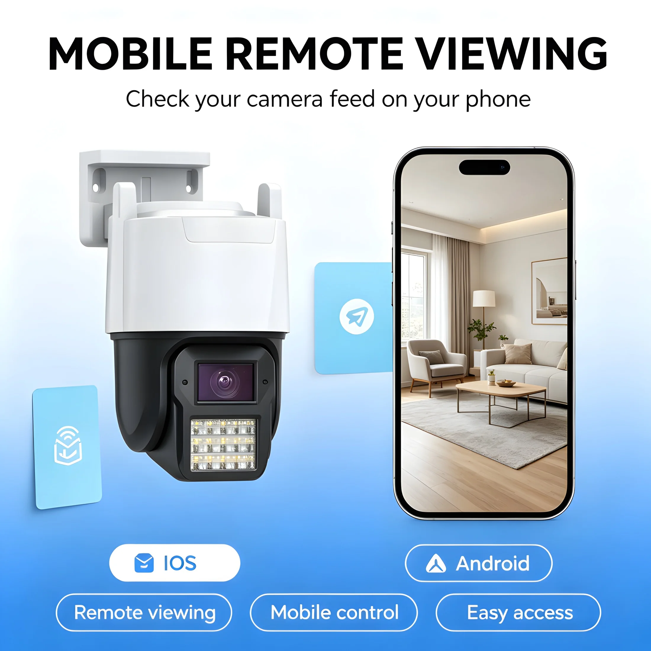5MP Indoor Security Camera Motion Tracking Two-Way Audio Cloud & TF Card Storage Remote iOS Android View Surveillance System