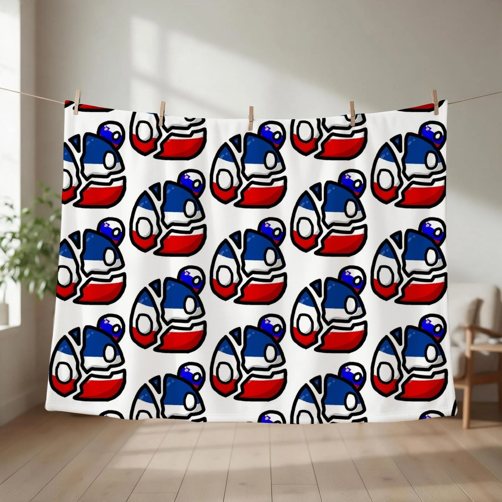 Yugoslavia countryball collapsing and slovenia countryball leaving - polandball countryball usball h Throw Blanket