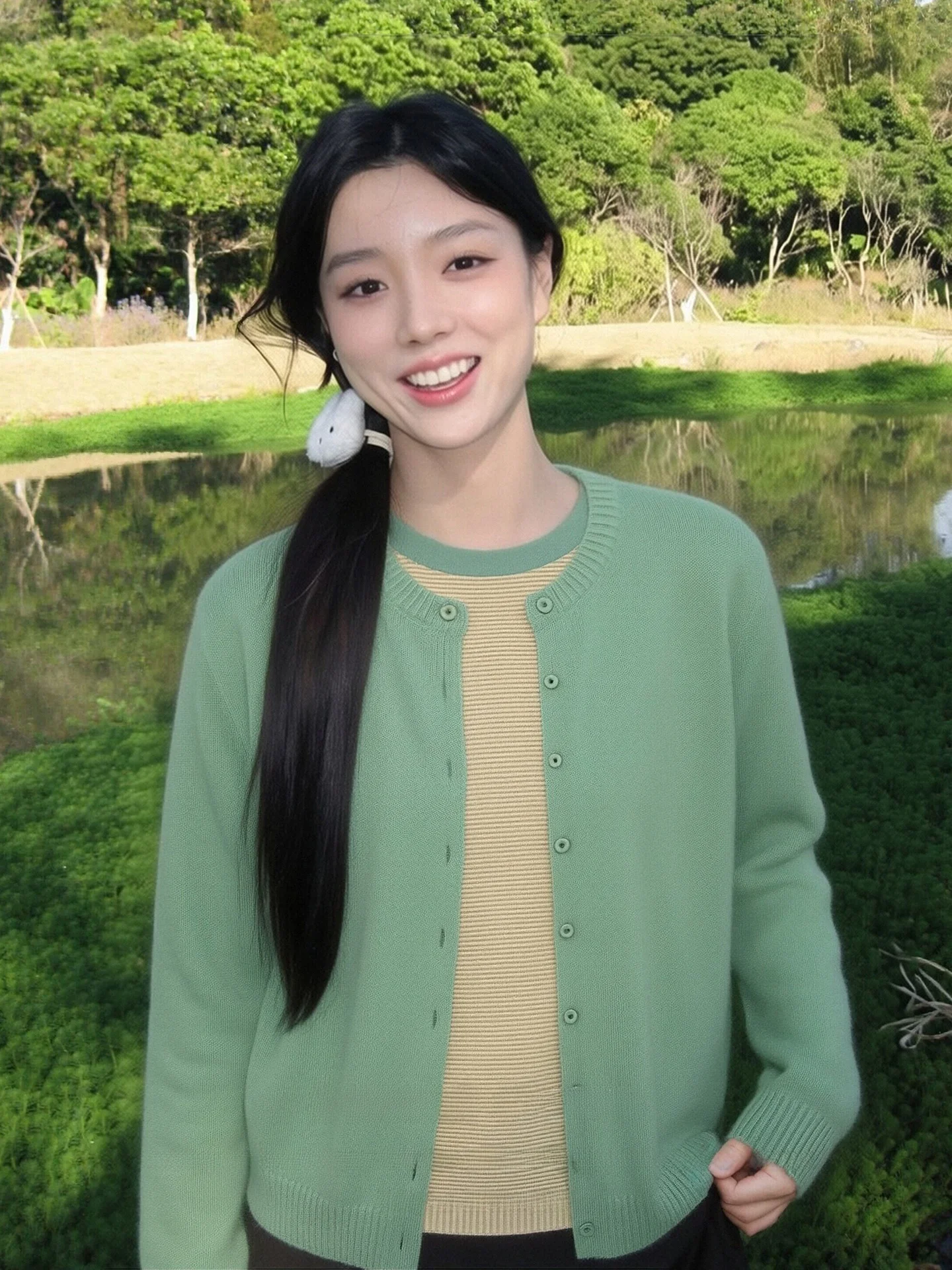 

American Retro Knitted Open Cardigan Women's Spring Casual Loose Versatile Soft Cozy Sweater Jaet Top Lazy Sle