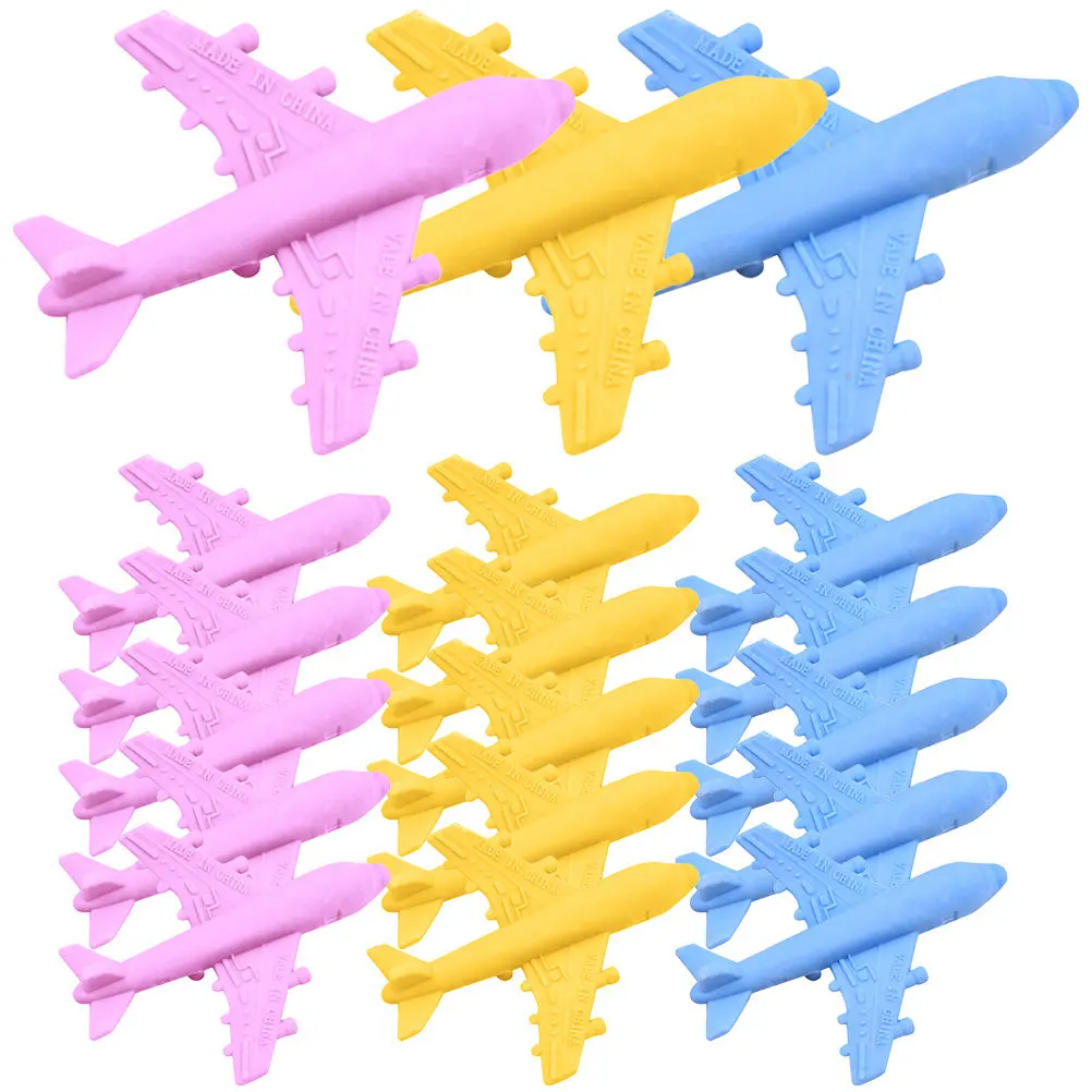 

18Pcs Airplane Erasers Cool Design Cartoon Rubbers for School Supplies Learning Stationery Party Favors Fun Erasers