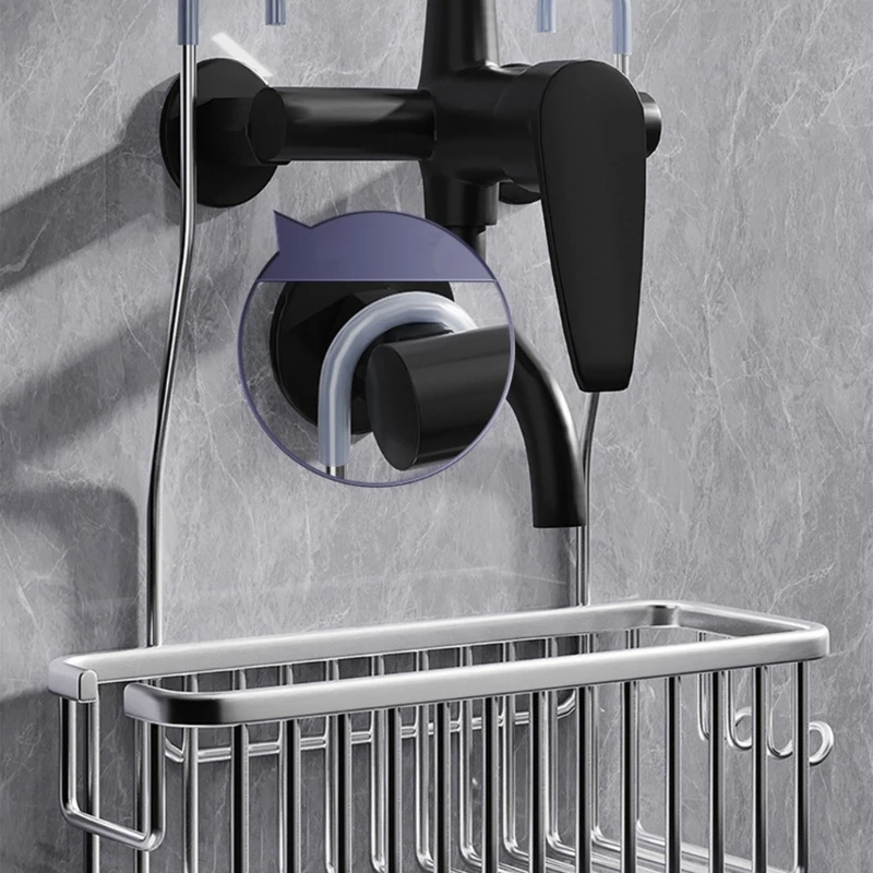 Organizador soporte para ducha y champú, almacenamiento colgante para baño, fácil instalación