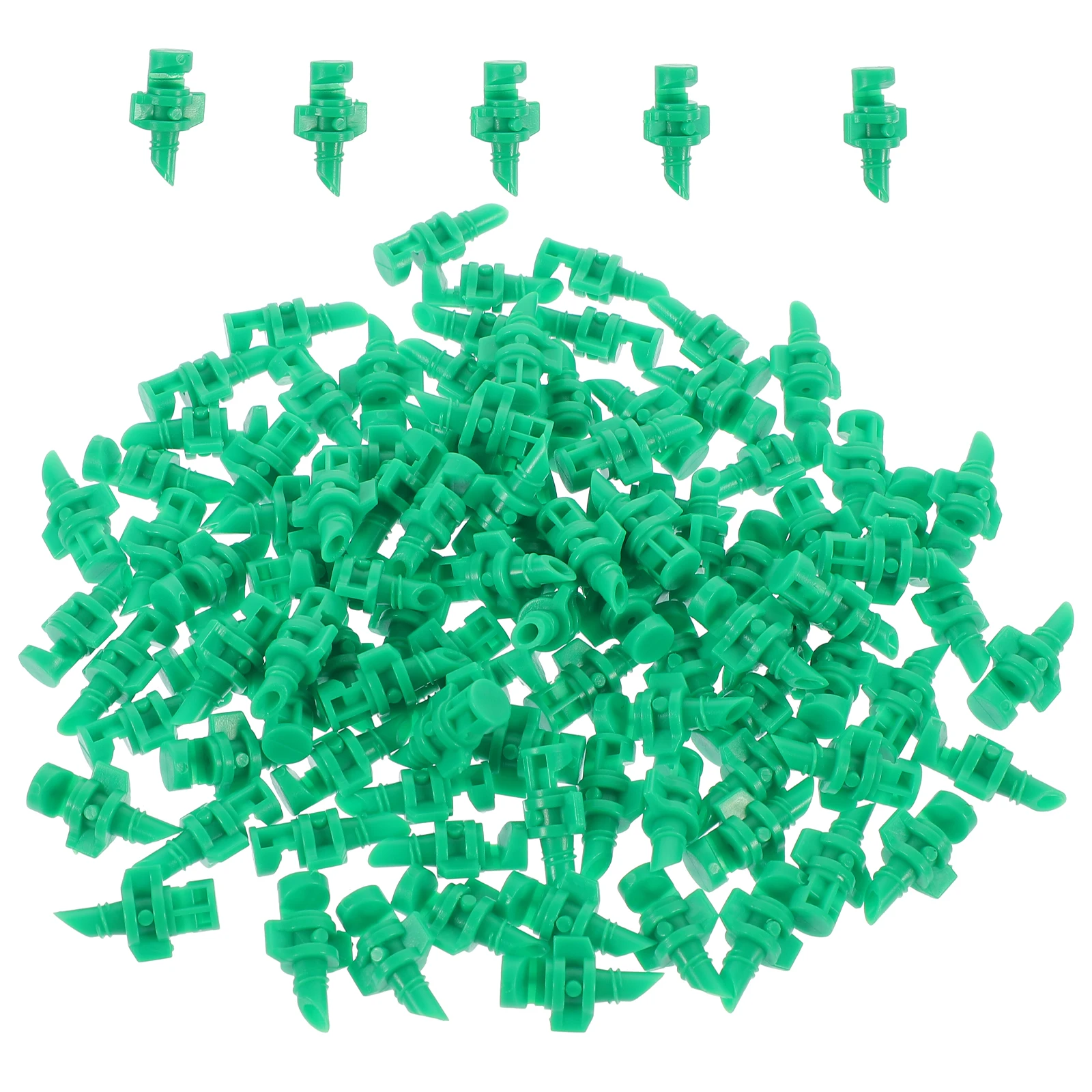 

100pcs Irrigation Atomizer Spray Nozzles Plastic 180 Degree Agricultural Mistorizer Watering Gardening Lawn Flower Grass Park