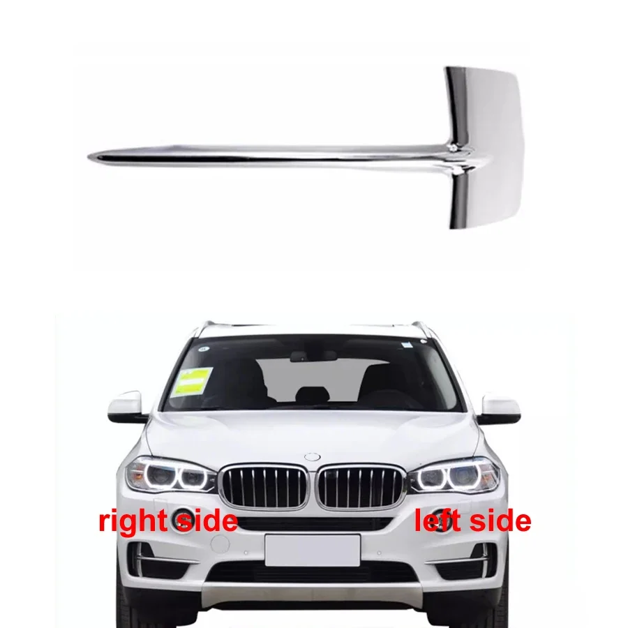 For BMW X5 F15 2014 2015 2016 2017 2018 Electroplating Front Fog Lamp Trim Frame Decorative Strip Fogs Light Bright Cover