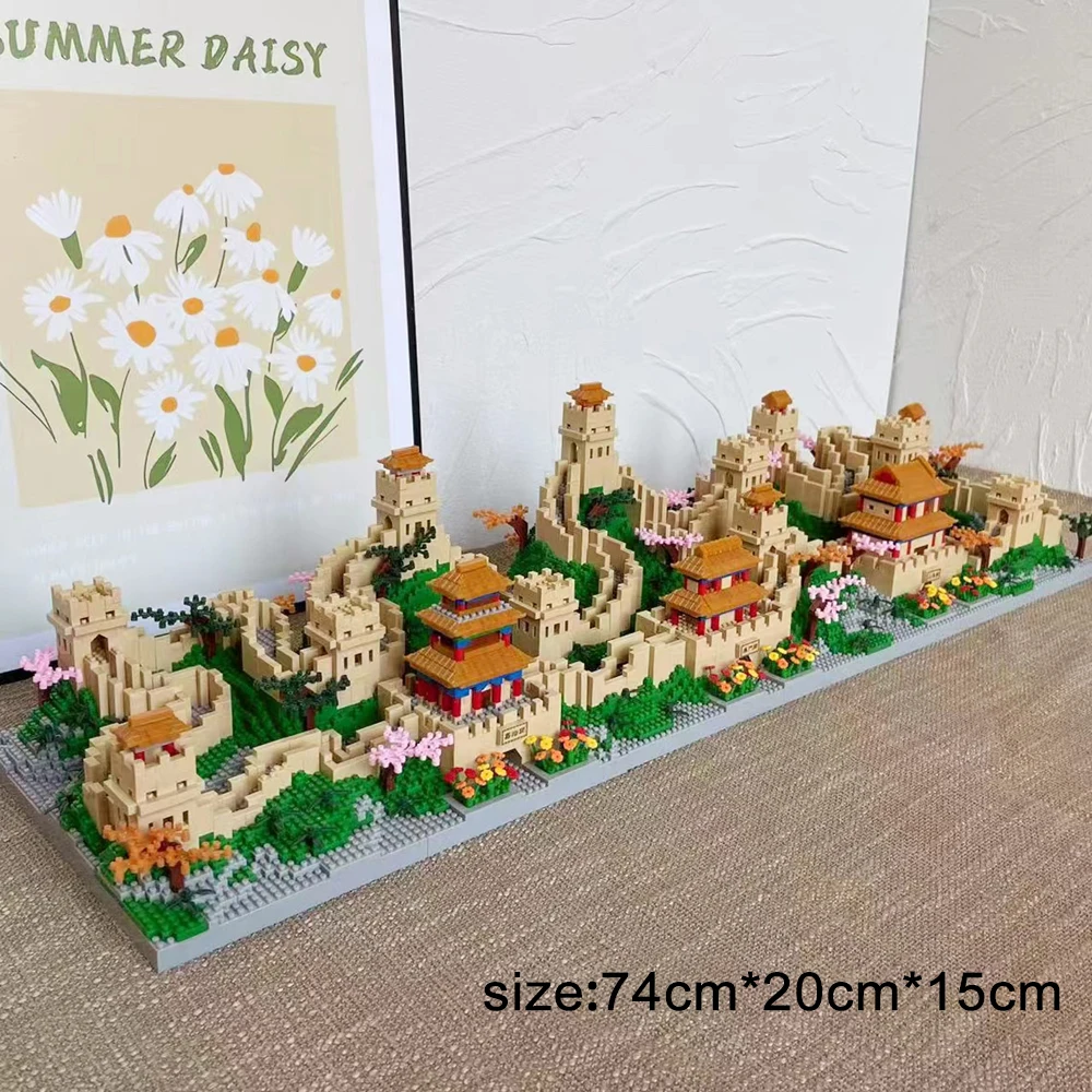 KNEW BUILT 100-teiliges Bricks Great Wall Bausteinspielzeug-Set – herausforderndes Bausatz mit optionalen LED-Leuchten für eine atemberaubende Anzeige 4
