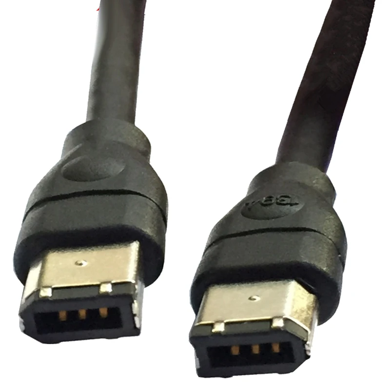 1.8M Firewire Cable Black IEEE 1394 Firewire 400 To Firewire 400 Cable 6Pin Male To 6Pin Male Cable Easy Install Easy To Use