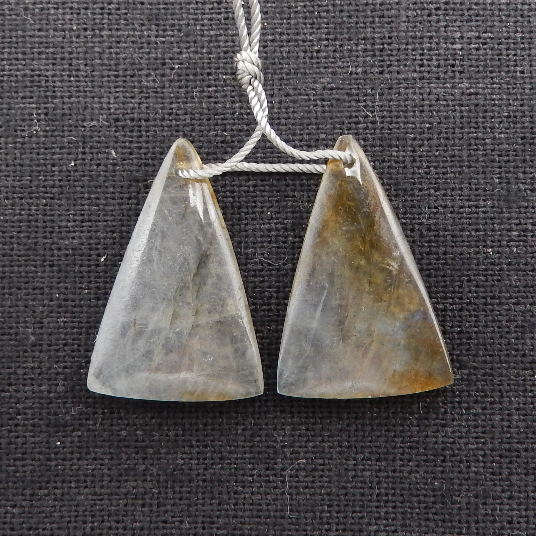 Natural Labradorite Triangular Shape Earrings Beads For Jewelry Making , DIY Jewelry, Gemstone Earrings,Gemstone Jewelry