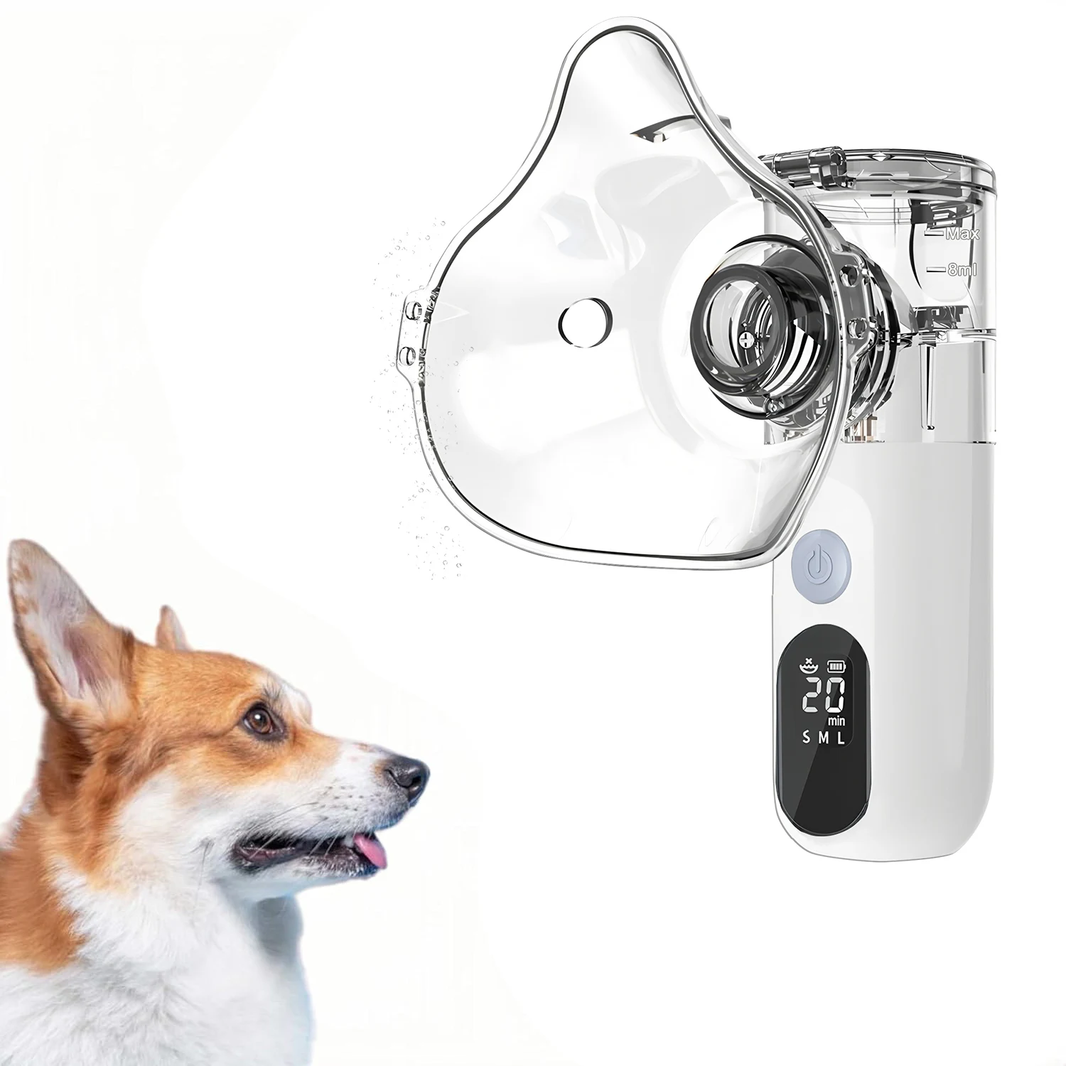 Rechargeable Portable Pocket Veterinary Nebulizer Compressor Inhaler Mask For Cats Dogs Pet Health Care