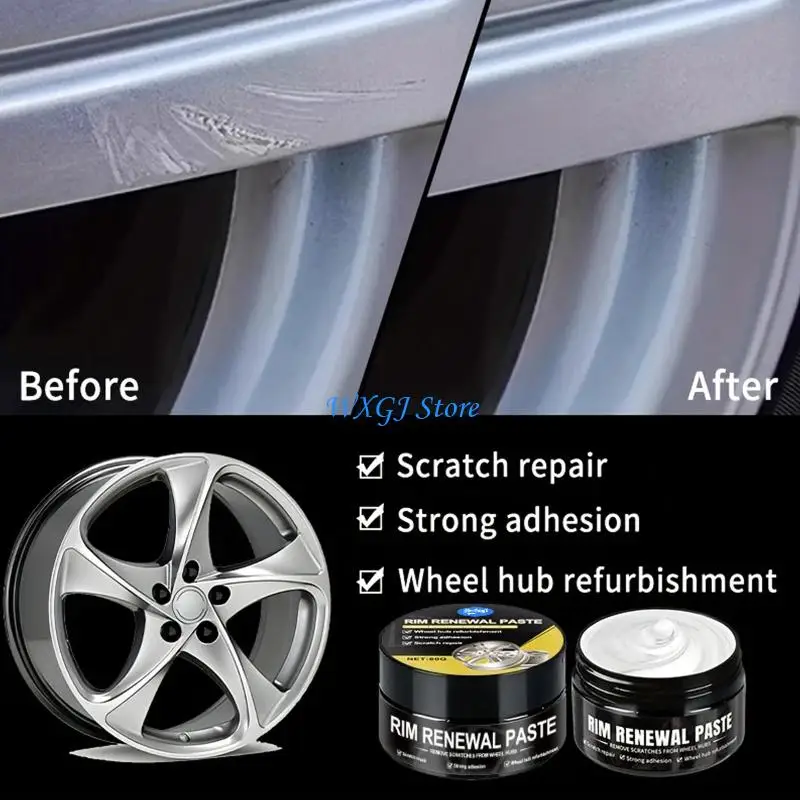 37JE Vehicle Wheel Care Paste Wheel Repair Paste for Local Touch Up Daily Upkeep