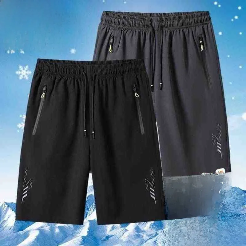 

Ice Silk Qui Dry Pants Men's Summer Thin Elastic Breathable Outdoor Running Loose Sports orts Large Size Straight Leg Cas...