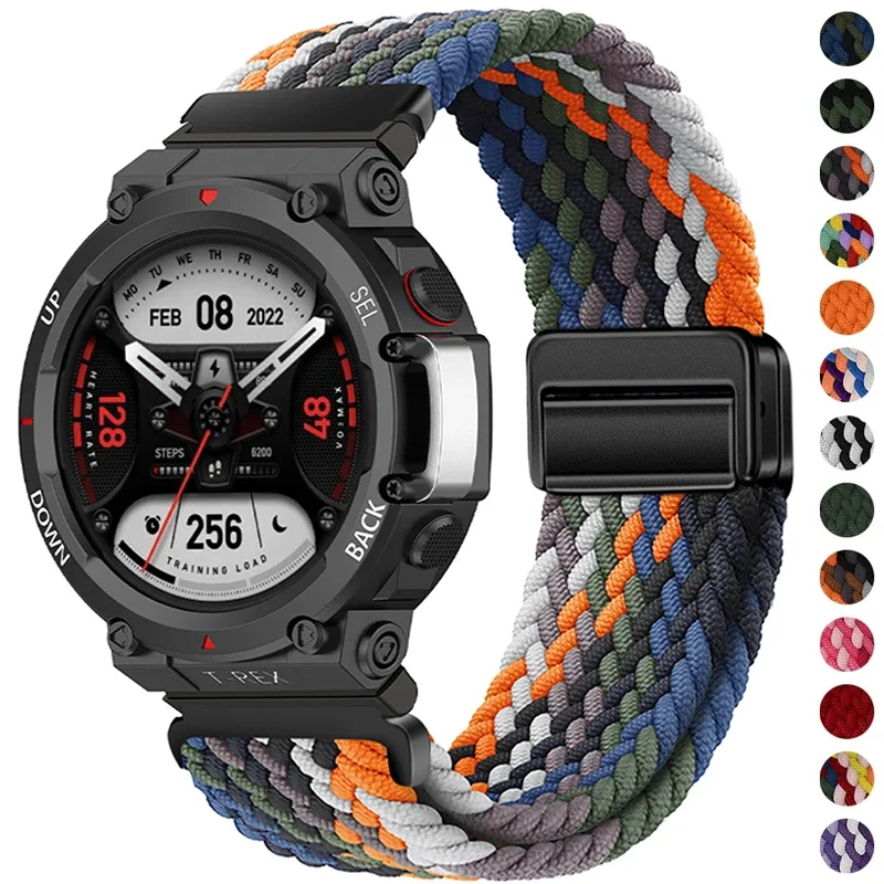 New Braided Loop Strap For Huami Amazfit T-Rex 2 3 Band Smart Watch Nylon Elastic Belts For Huami Amazfit T-Rex T RexPro Correa