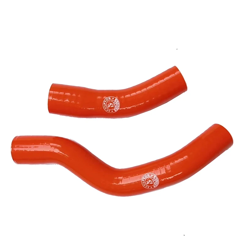 For KTM 790 DUKE R 2020 2021 2022 2023 2024 2 Piece EVORACING Silicone Radiator coolant Hose kit orange