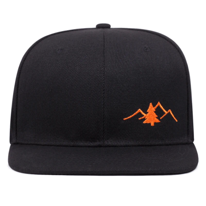 

Embroidered mountain - tree snapback cap - for hiking trips/camping outings/outdoor sports/mountain excursions