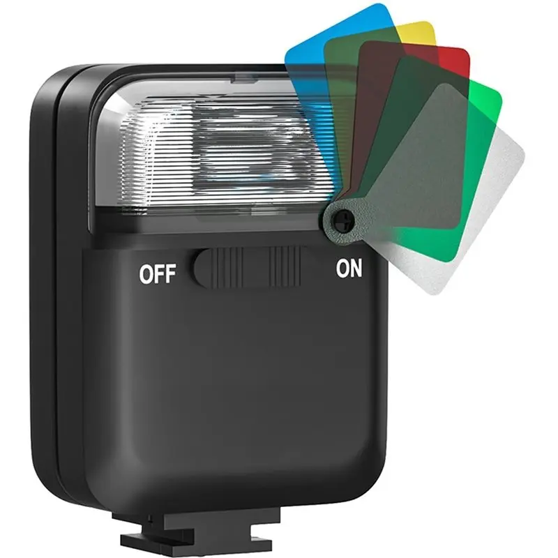

A13E-For DSLR Camera Flash Retro Film Filters, Color Filter Options, Mini Hot Shoe Fill Light For Mirrorless Systems