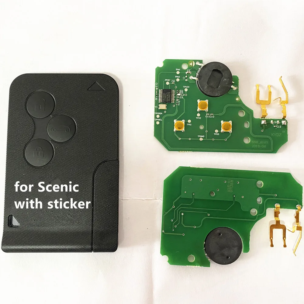 for Scenic sticker 3 Button Remote Car Key PCF7947 for Renault FOR Megane 2 for Scenic 2 2003 2004 2005 2006 2007 2008 433Mhz