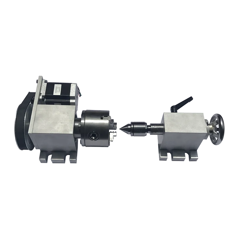 Cnc Router Machinery Rotation 4JAW 100 Chuck Dividing Head for Milling Machine 3 Jaw Chuck Rotary 4th Axis Kit