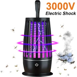 Draagbare Muggenmoordenaar Lamp Usb Oplaadbare Elektrische Vliegenval Zapper Insectenmoordenaar Afstotend Buiten Mute Anti Muggenlamp