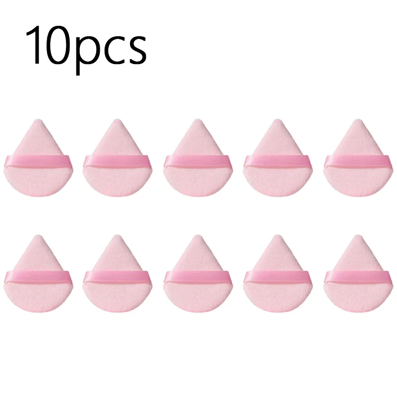 Soft Triangular Flocked Powder Puff (1-Piece Trial Size)  - For Loose/Compact Powder Setting, Makeup Tool cosmetics makeup