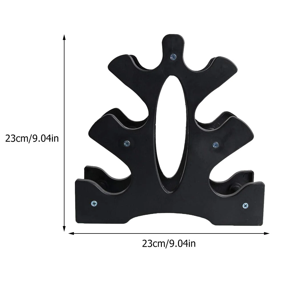 Hantle Mały stojak na hantle Akcesoria do sprzętu fitness Organizer na siłownię Trójwarstwowy stojak na hantle do montażu na ścianie