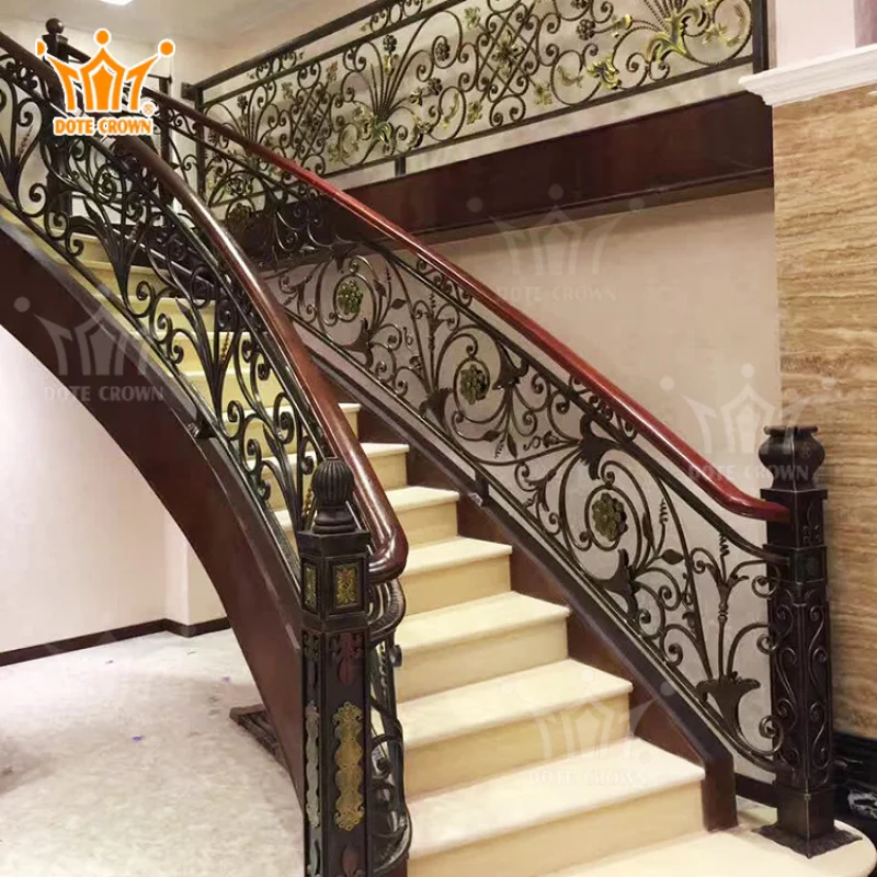 custom.Modern Semi Staircase Design Indoor Stairs with Metal/Wood Railings Safe & Easy Install