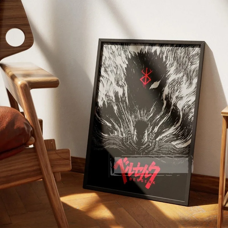 أنيمي Berserk يطبع المشارك الشجاعة غريفيث قماش اللوحة DIY بها بنفسك جدار ديكور فني للمنزل اليابانية المشارك المشجعين الهدايا غير المؤطرة