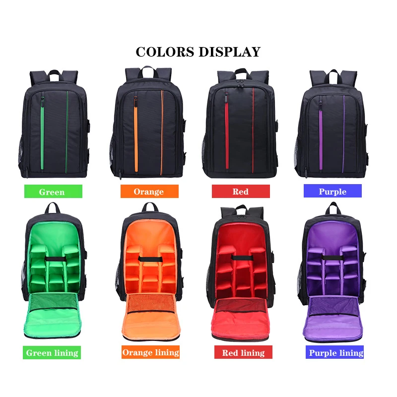 DUTRIEUX Unisex Photograph Waterproof Backpack Camera Shoulders Bags Nylon Case Fit 15.6\'\' Laptop Travel Outdoor DSLR Mochila