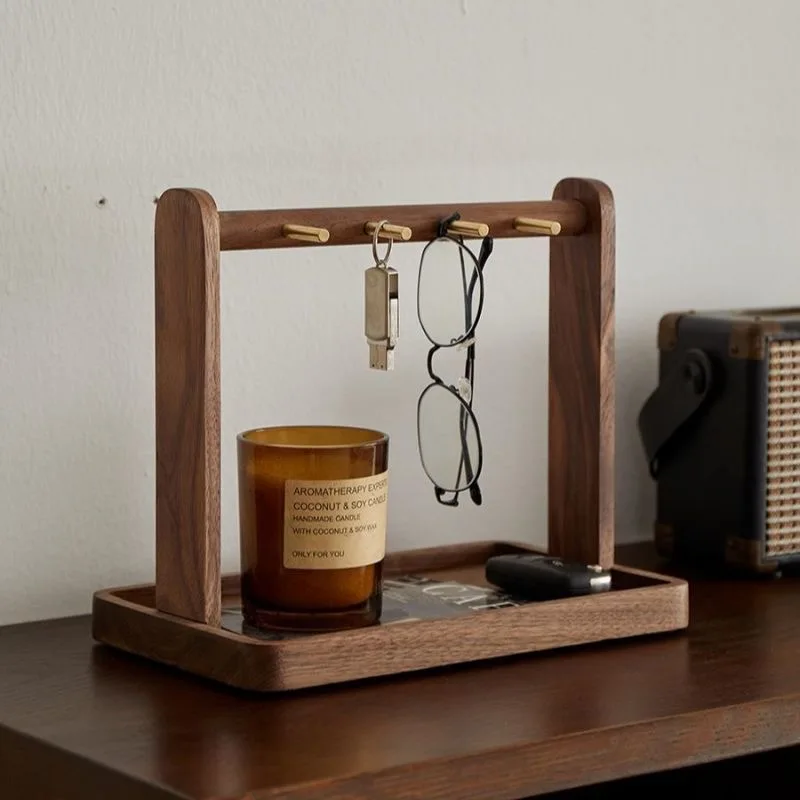black-walnut-wood-key-holder-creative-display-item-doorway-bronze-hook-desktop-entrance-key-holder-storage-box
