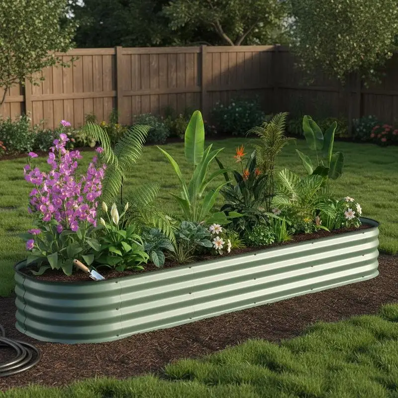 Raised Garden Bed Modular Steel Vegetable Garden Planter Box for Vegetables, Plants, Flowers, Size 240 X 62 X 30cm