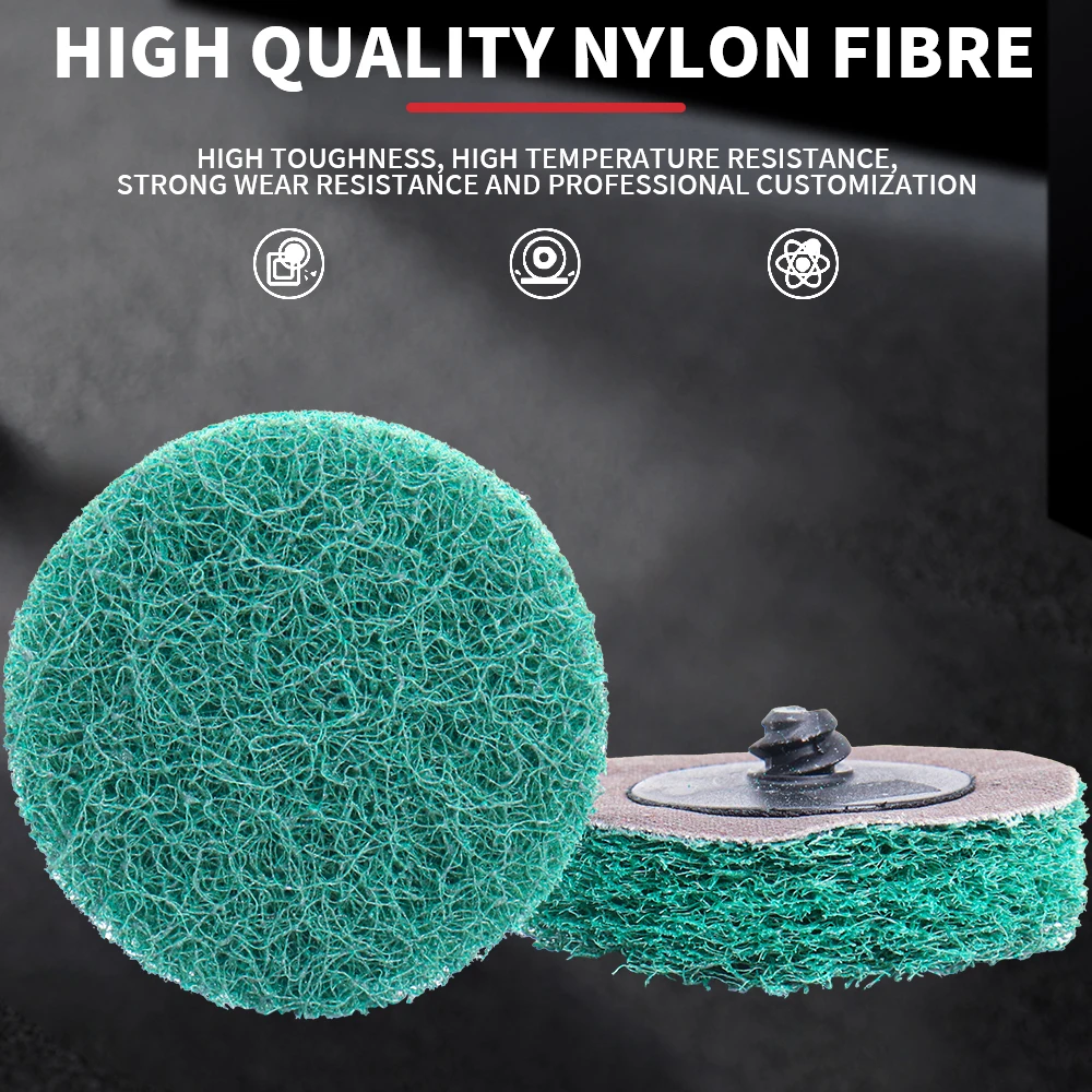 21 stücke 3 Zoll Nylon Faser Schleif Scheibe Schleifen Discs Rolle Lock Oberfläche Polieren Pad für Entlackung Schleifen