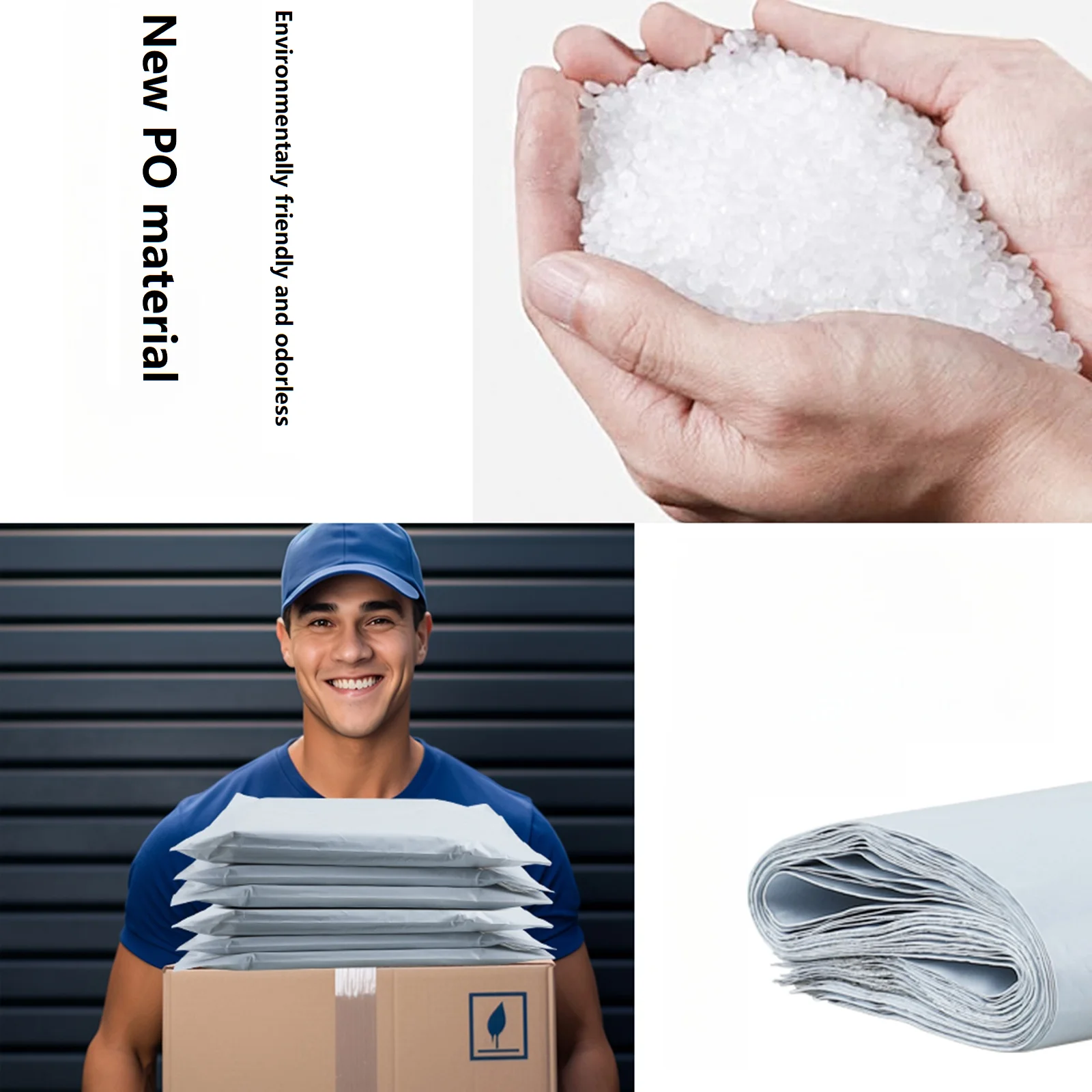 100 قطعة/السلع رمادي أبيض حقيبة البريد السريع المغلف أكياس التخزين أكياس بريد الذاتي ختم البلاستيك بولي كيس التعبئة والتغليف مقاوم للماء #5