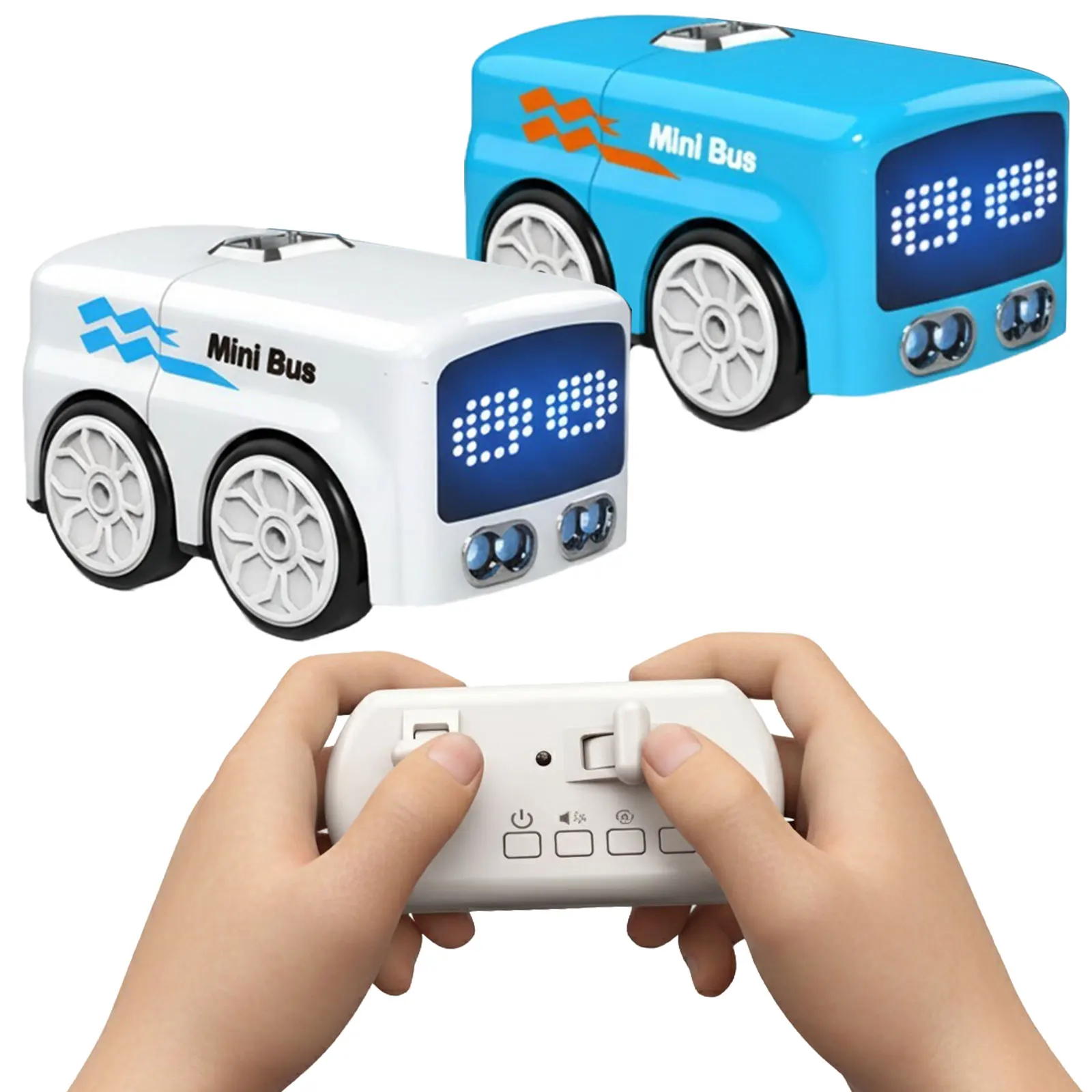 

Control Gesture Sensing Induction Mini Bus Follows Drawn Black Lines with Soccer Magic RC Mini Bus for Boys Birthday Toys Gifts