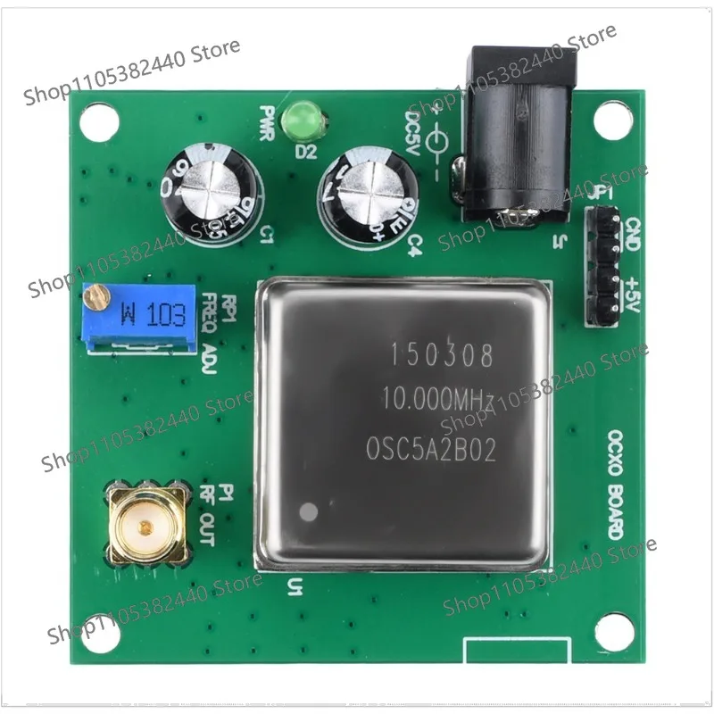 OCXO-10M-2525-N Reference Board Constant Temperature Crystal Oscillator Frequency Module Sine Wave Output SMA Interface 10MHz