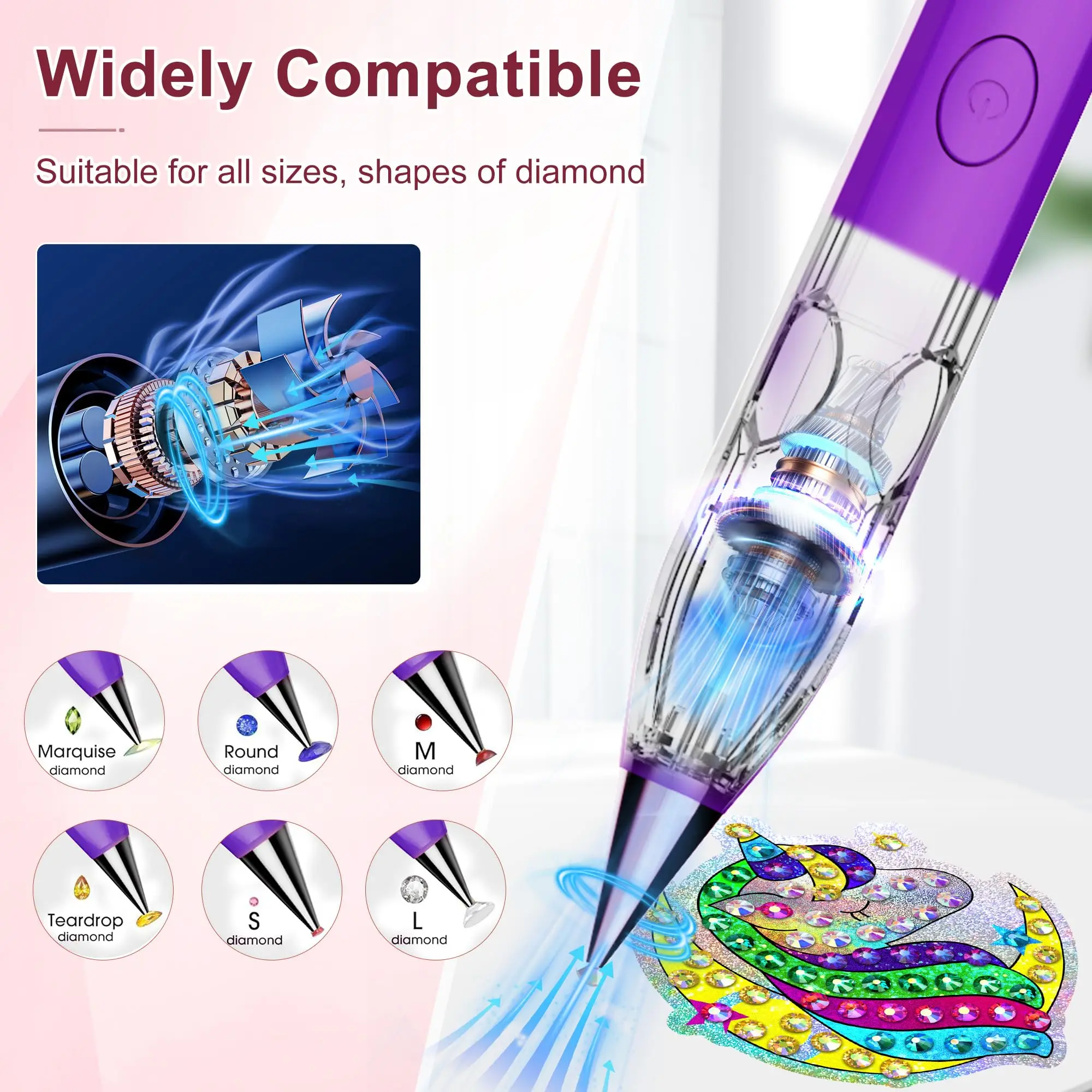 Rechargeable Art Tool Ergonomic Electric Art Pen Vacuum Painting Pen Wax-Free Lightweight Pen For Art Creation Diy Crafting