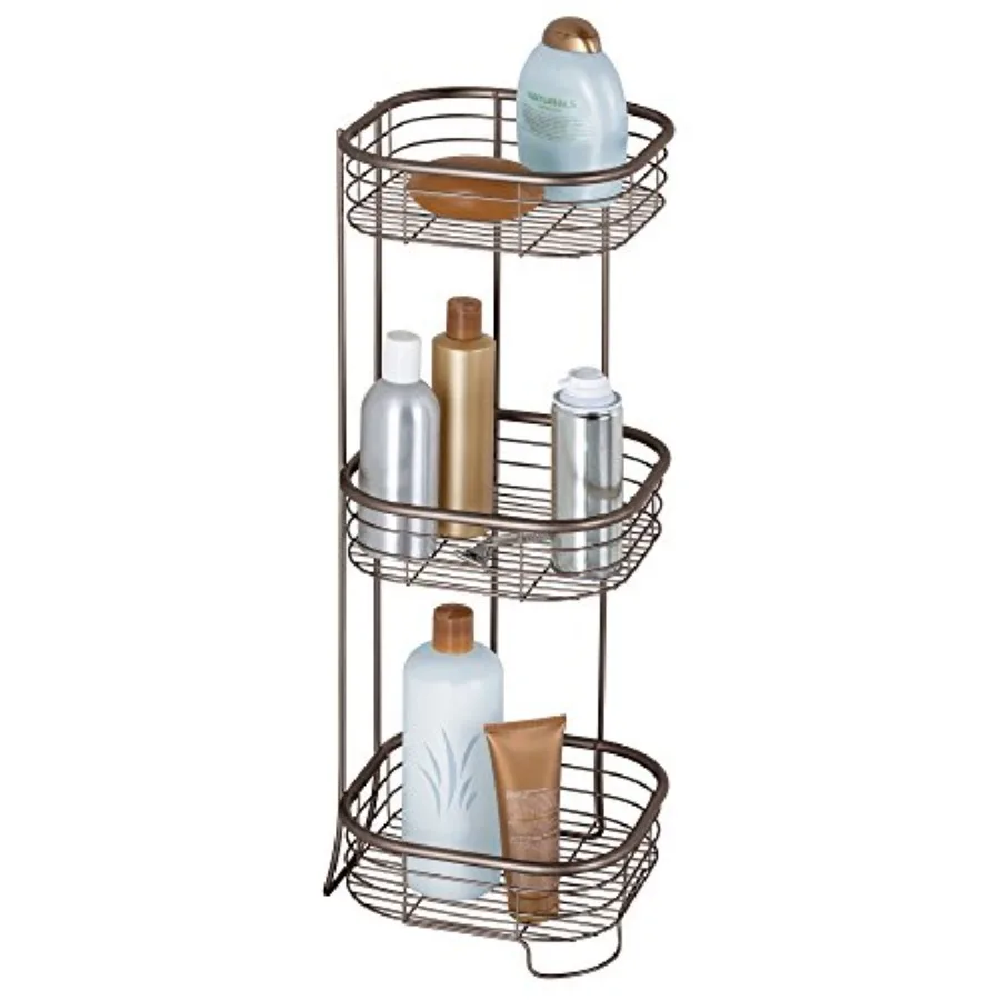

Standing Shower Caddy Organizer The Forma Collection 9.5" x 9.5" x 26.25" Bronze