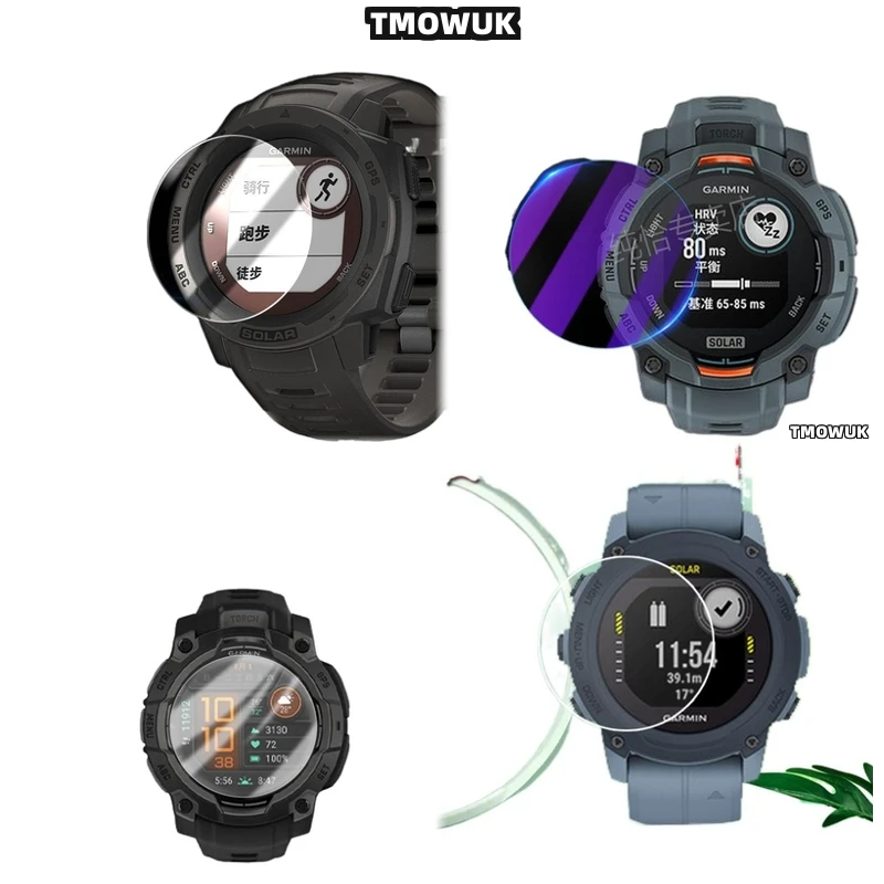 

For Garmin Instinct 2 2X 3 3E Crossover 40 45 50 Mm - 9H Hardness Protector - Shatterproof, Bubble-Free, Case-Compatible