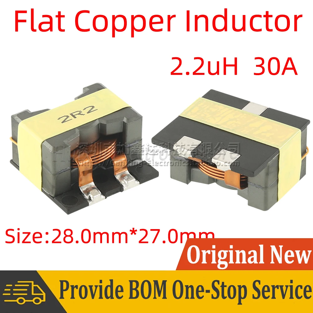 

SMTPQ2614H-2R2M SMD SMT 2.2uH 30A High Current Flat Copper Wire Power Inductor Inductance Filter SMTPQ2614H 2R2M