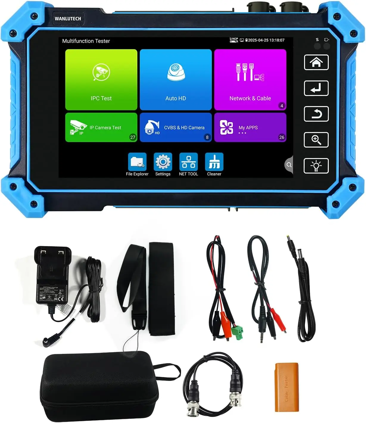 Upgraded 8K IP Camera Tester Wanglu CCTV Tester CVI TVI AHD SDI Analog Camera Test 5.4inch Touchscreen VGA HDMI (IPC-5200 Plus)