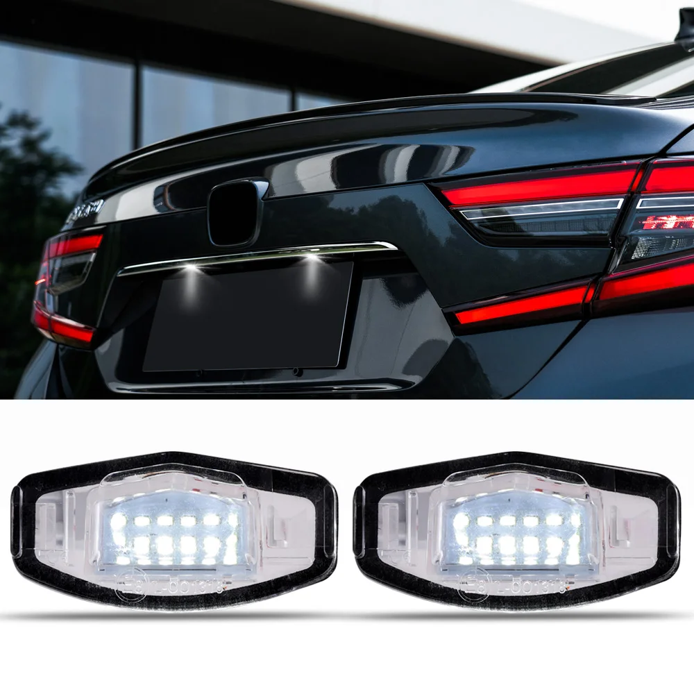 Accessoires de voiture, feux de plaque planificateur à 18 LED pour Honda Accord 2008-2017, lampes étanches blanches super brillantes, installation facile