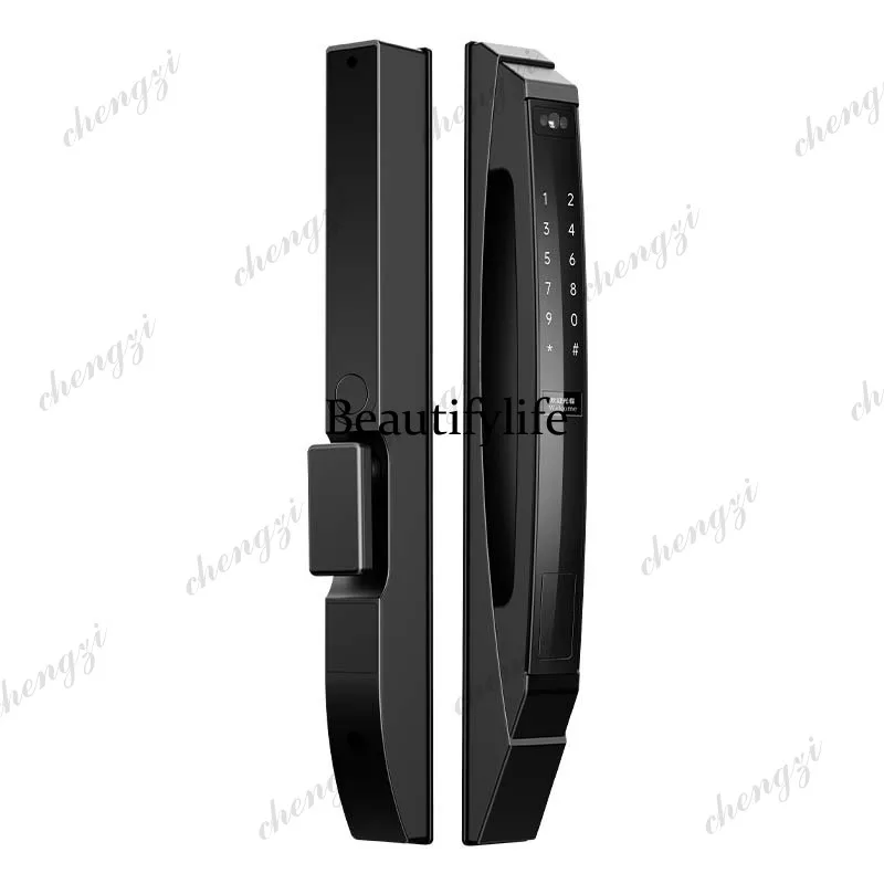 Invisible fingerprint lock facial recognition narrow side door outdoor antifreeze smart password lock