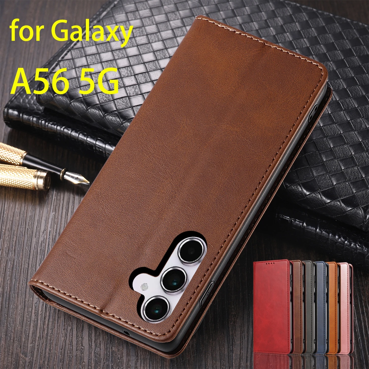 

Leather Case for Samsung Galaxy A56 5G Card Holder Holster Magnetic Attraction Cover Wallet Flip Case Capa Fundas Coque