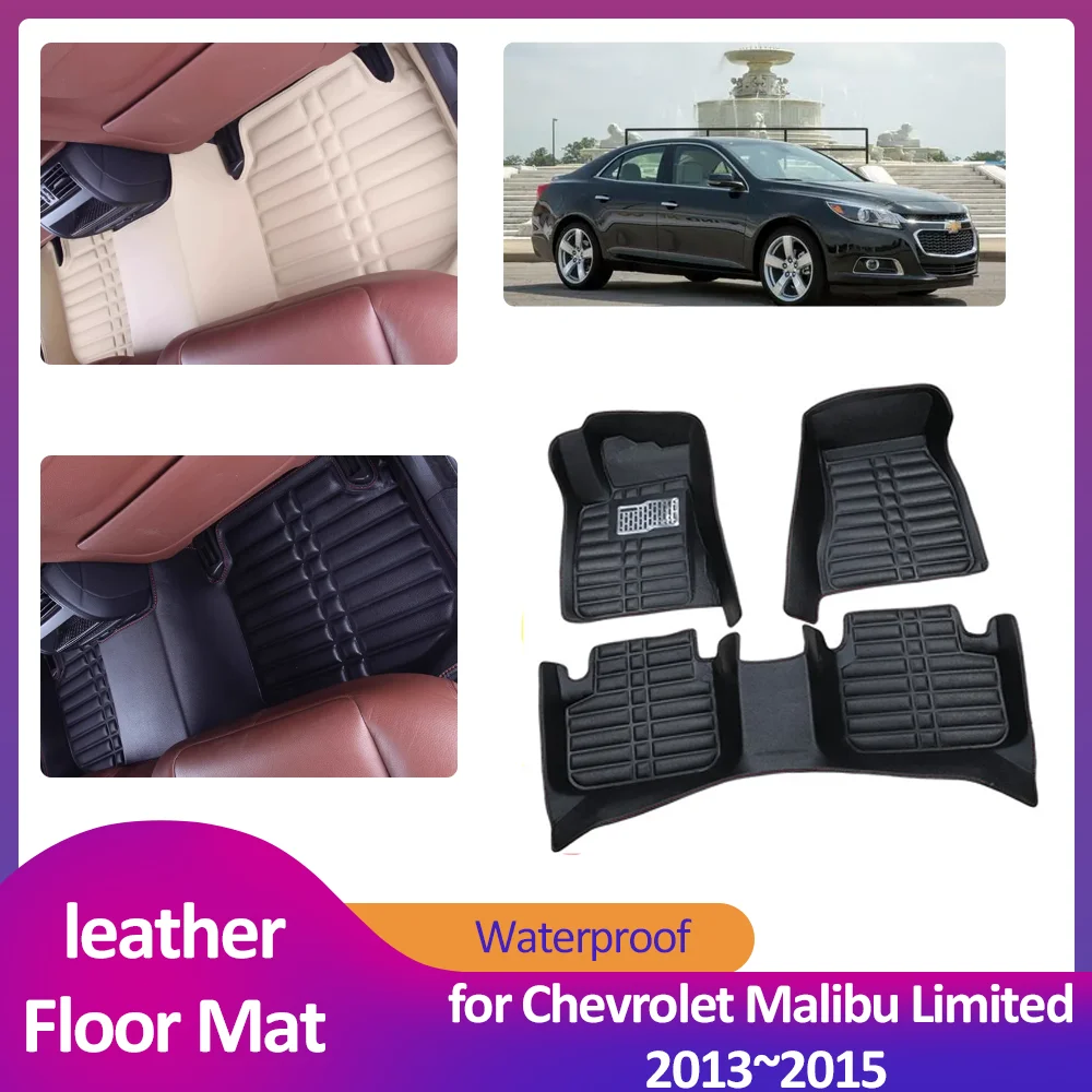 

Car Floor Mat for Chevrolet Malibu Limited 2013 2014 2015 Leather Foot Liner Waterproof Carpet Pad Custom Rug Part Accessories