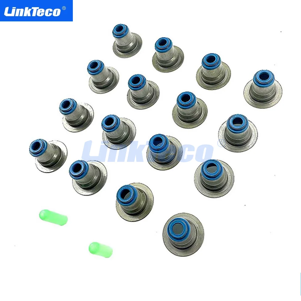 Valve Stem Seals Kit Metal LS1 LS3 LS6 313X500 4.8 5.3 5.7 6.0 L For GM TOP HAT Chevrolet Silverado Caprice Express 12482063