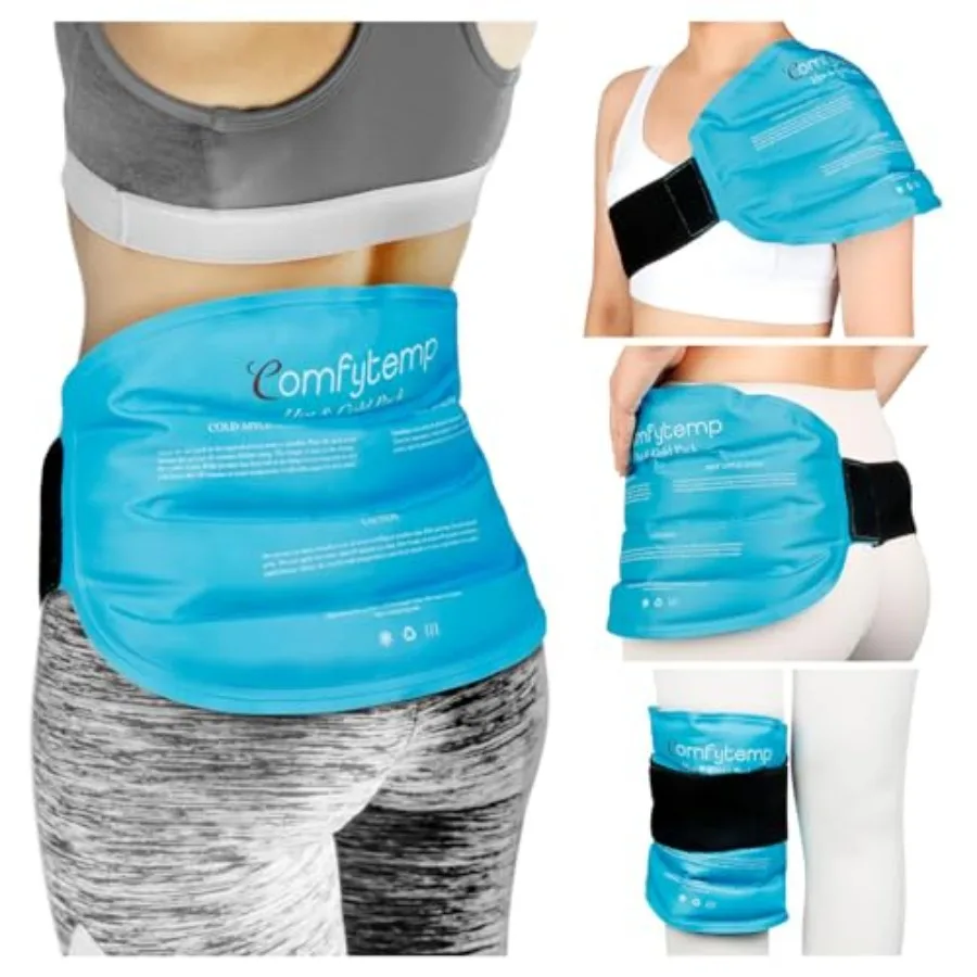 

Comfytemp Large Ice Pack for Injuries Reusable Gel Ice Pack for Lower Back Pain Relief, Sciatica, Hot Cold Wrap Compress Recove