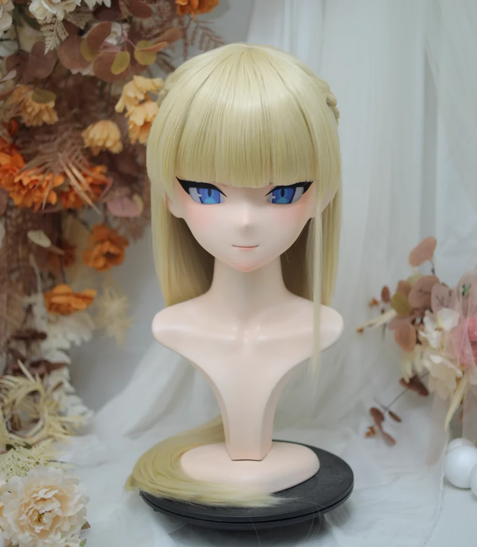 

(NFD36--51)Customize Full Head With Lock Pretty Female/Girl Japanese Animego Character Kig Cosplay Kigurumi Mask Crossdress Doll