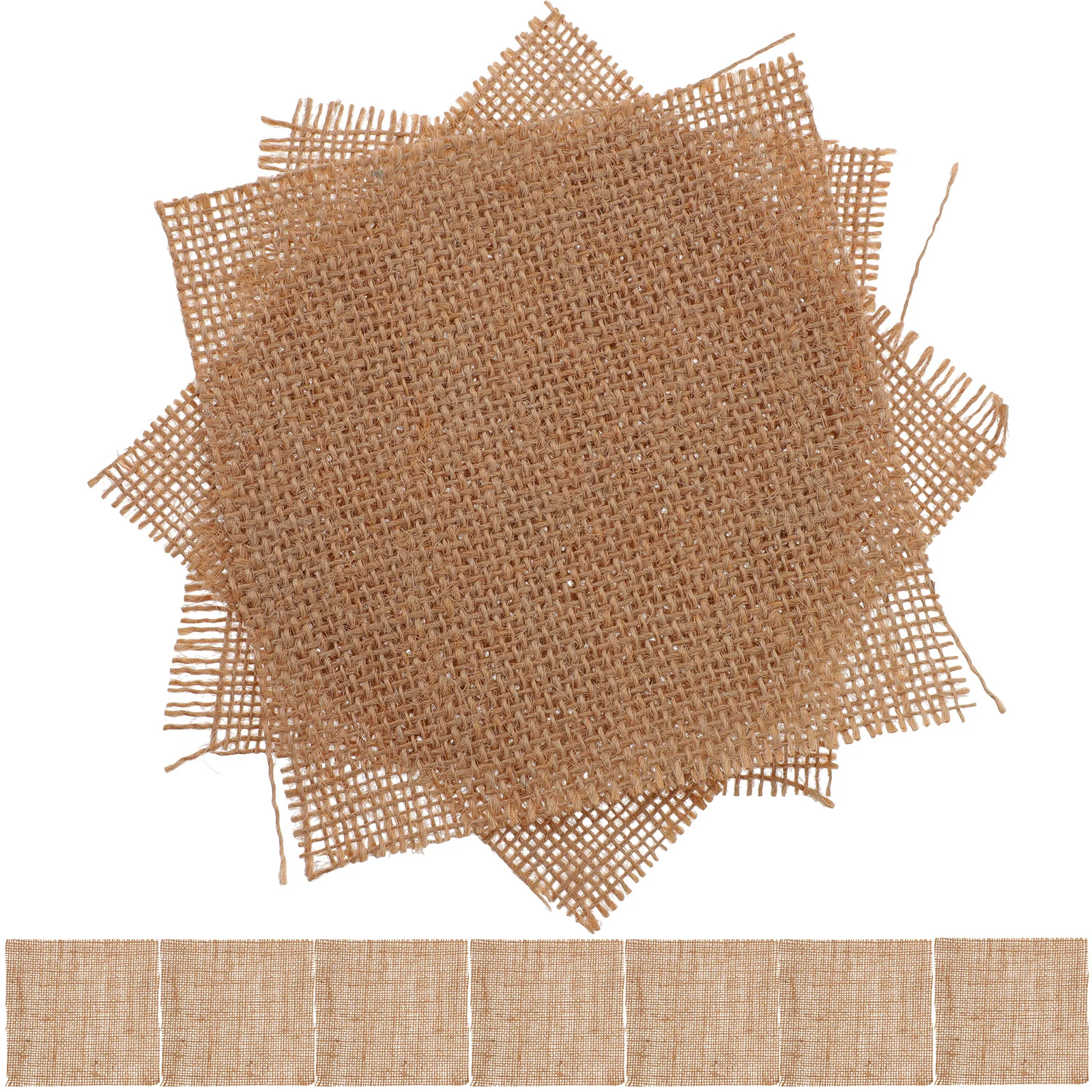 

10pcs Linen Coasters Square Photography Props Heat Insulation Mats Table Mat For Home Decor Cup Pad Non-Slip Cushion