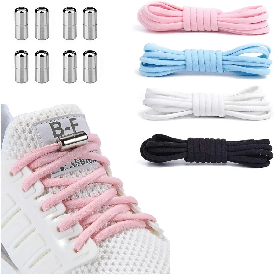 4 Ps بدون ربطة عنق للبالغين و - مرنة للأحذية الرياضية مقاس واحد يناسب الجميع #1