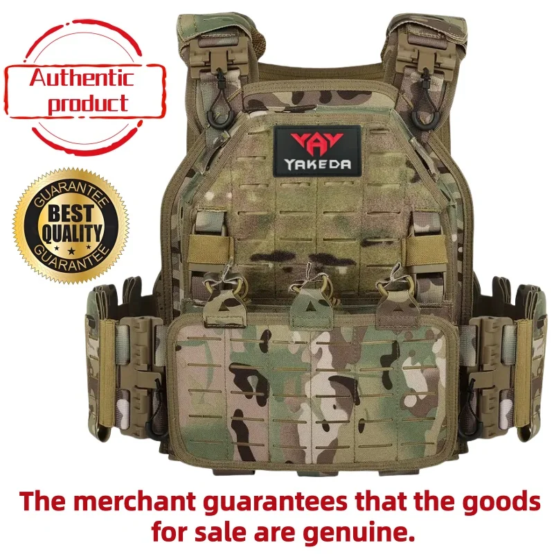 YAKEDA Tactical Vest 6094 Fast Detachable Light Laser Cut Outdoor Hunting Black Gear Carry Vest of High Quality
