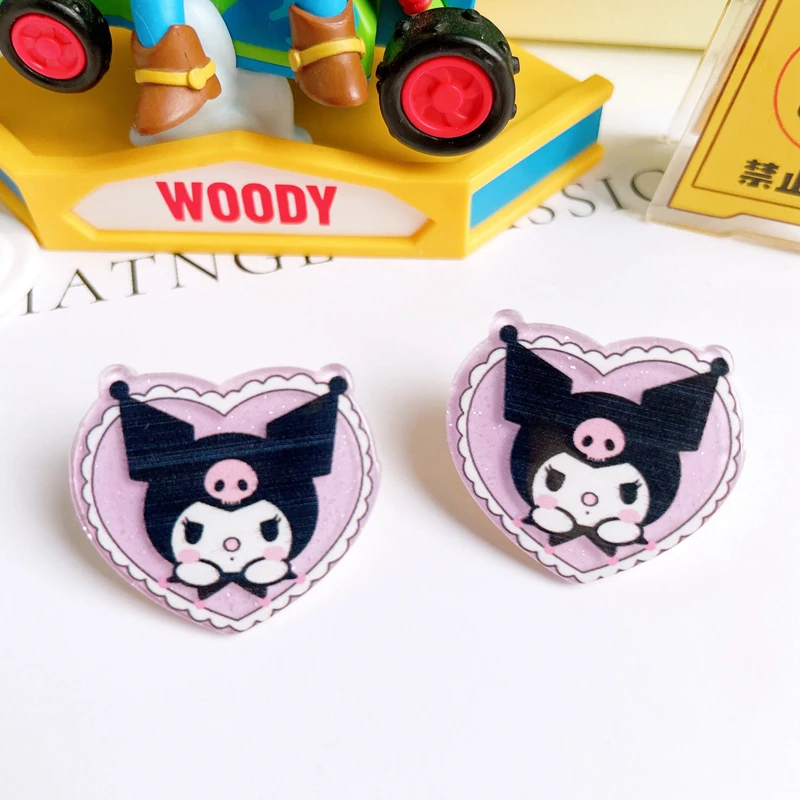 10 Pcs New Kawaii Cartoon Animal Kitten Peach Heart Series Acrylic Scrapbook Diy Jewelry Children Gift Hairpin Accessories A102