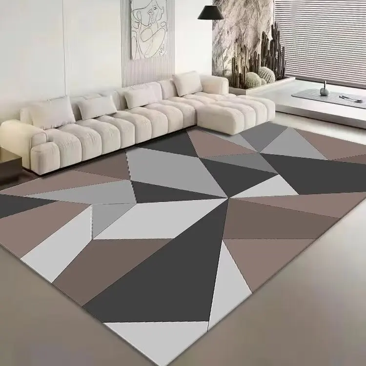 

Nordic Geometry Carpet for Living Room Light Luxury Teenager Bedroom Decor Rug Non-slip Area Rugs Home Washable Floor Mat Tapete